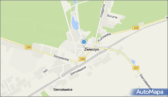 Zwierzyn powiat strzelecko-drezdenecki, Szeroka, mapa Zwierzyn powiat strzelecko-drezdenecki
