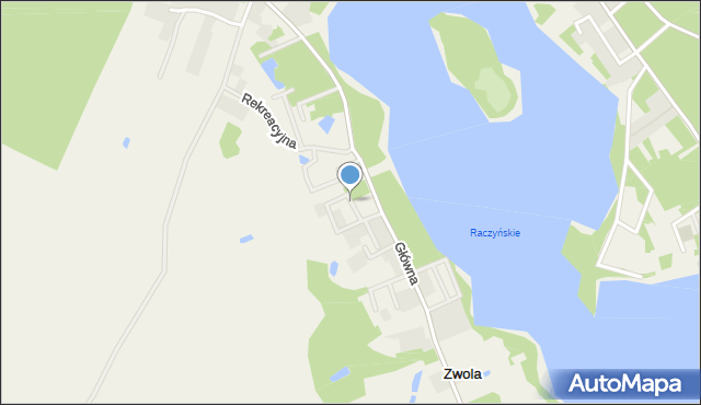 Zwola gmina Zaniemyśl, Szkolna, mapa Zwola gmina Zaniemyśl