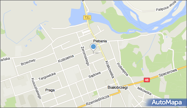 Białobrzegi, Targowa, mapa Białobrzegi