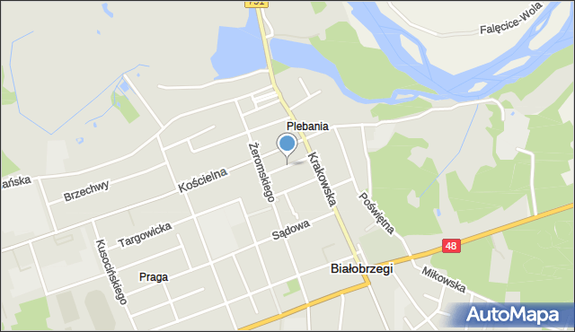 Białobrzegi, Targowa, mapa Białobrzegi