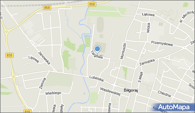 Biłgoraj, Targowa, mapa Biłgoraj