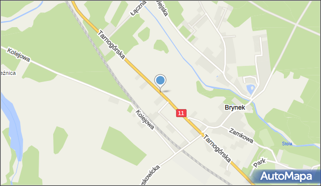 Brynek, Tarnogórska, mapa Brynek