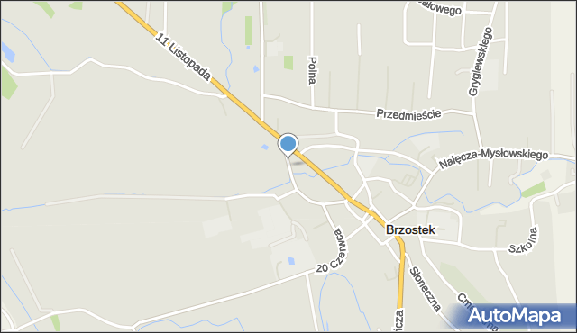 Brzostek powiat dębicki, Targowa, mapa Brzostek powiat dębicki