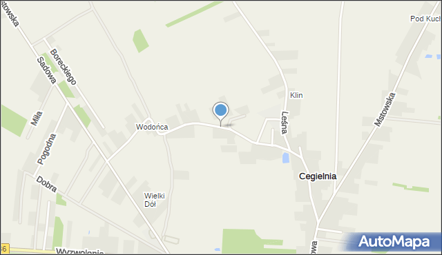 Cegielnia gmina Mstów, Targowa, mapa Cegielnia gmina Mstów