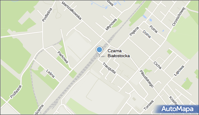 Czarna Białostocka, Tartaczna, mapa Czarna Białostocka