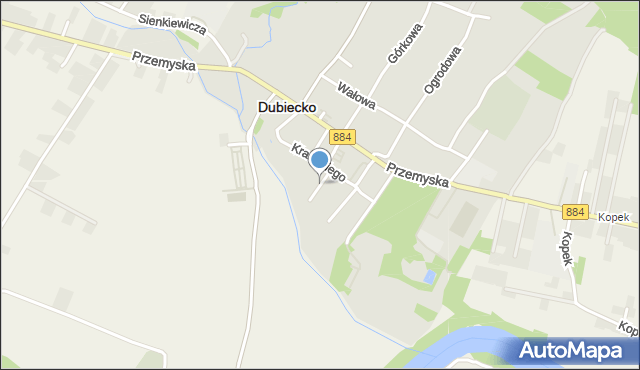 Dubiecko, Targowa, mapa Dubiecko
