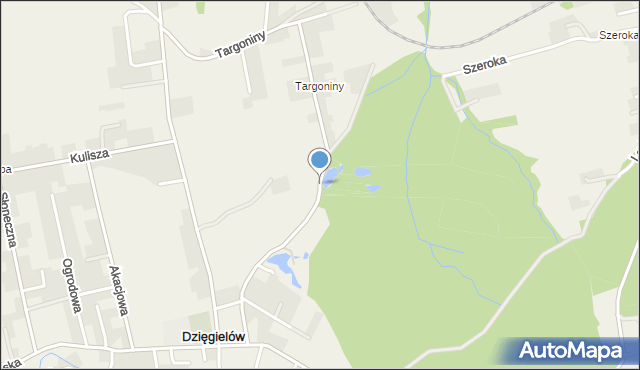 Dzięgielów, Targoniny, mapa Dzięgielów