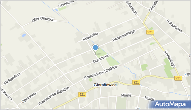 Gierałtowice powiat gliwicki, Targowa, mapa Gierałtowice powiat gliwicki