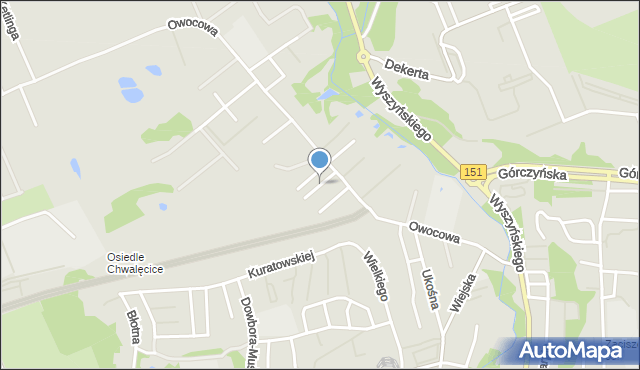 Gorzów Wielkopolski, Taszyckiego Achacego, mapa Gorzów Wielkopolski