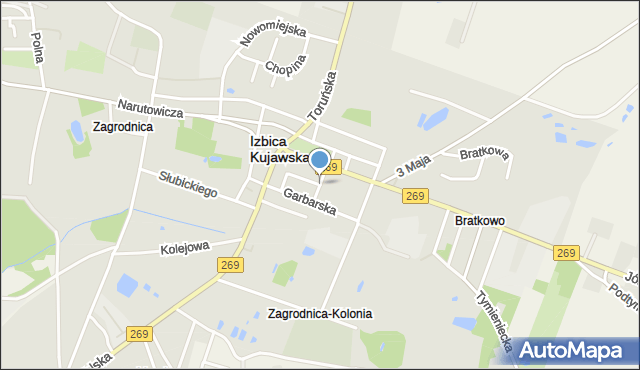 Izbica Kujawska, Targowa, mapa Izbica Kujawska