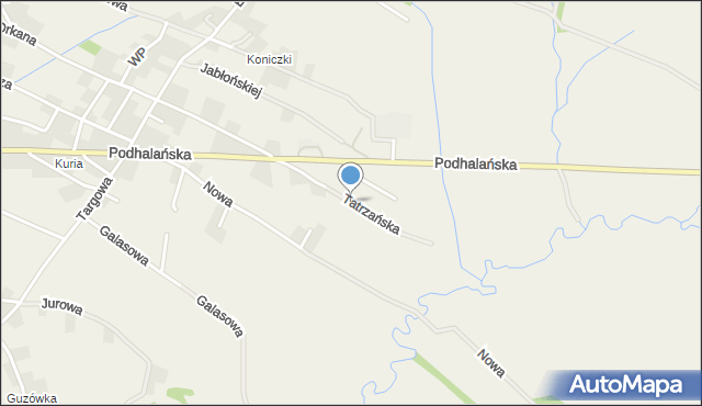 Jabłonka powiat nowotarski, Tatrzańska, mapa Jabłonka powiat nowotarski