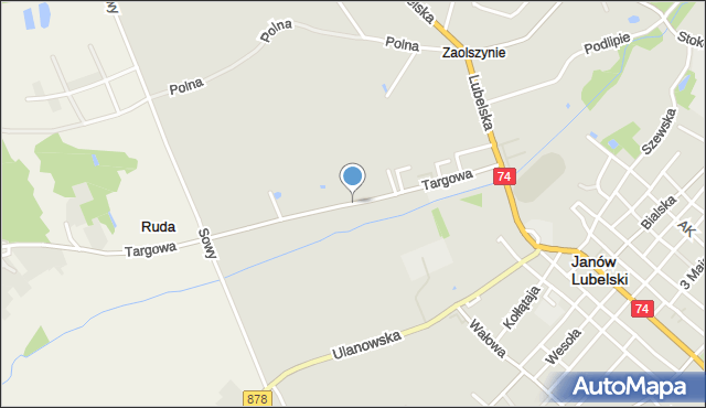 Janów Lubelski, Targowa, mapa Janów Lubelski