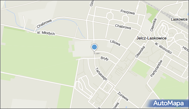 Jelcz-Laskowice, Tańskiego Tadeusza, mapa Jelcz-Laskowice