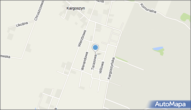 Kargoszyn, Tarasowa, mapa Kargoszyn