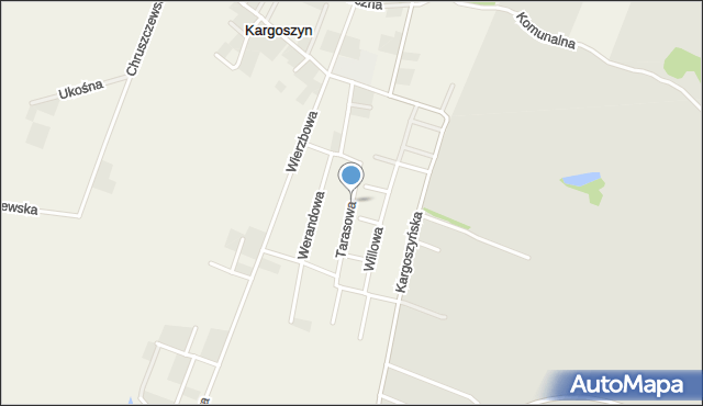 Kargoszyn, Tarasowa, mapa Kargoszyn