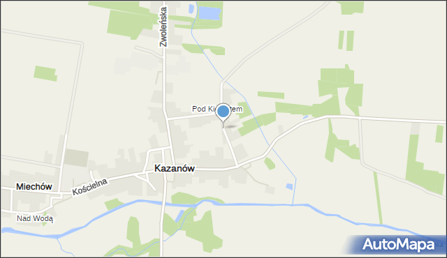 Kazanów powiat zwoleński, Targowa, mapa Kazanów powiat zwoleński