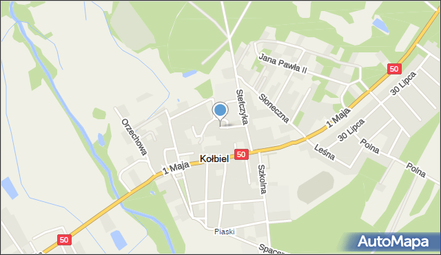 Kołbiel, Targowa, mapa Kołbiel