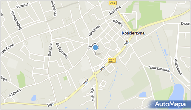 Kościerzyna, Targowa, mapa Kościerzyna