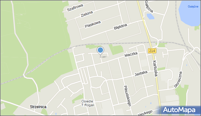 Kościerzyna, Targowskiego Tomasza, mapa Kościerzyna