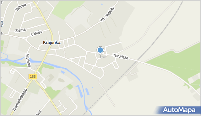 Krajenka, Targowa, mapa Krajenka