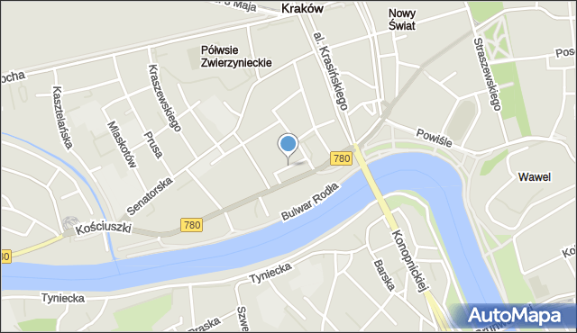 Kraków, Tatarska, mapa Krakowa