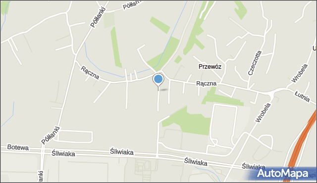 Kraków, Targosza Karola, ks., mapa Krakowa