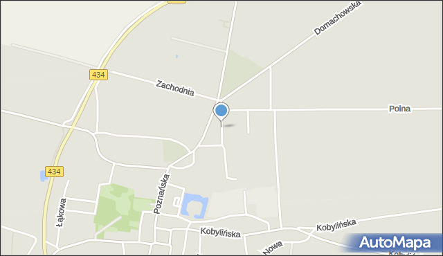 Krobia powiat gostyński, Targowa, mapa Krobia powiat gostyński