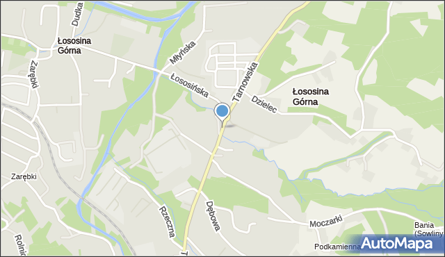 Limanowa, Tarnowska, mapa Limanowa