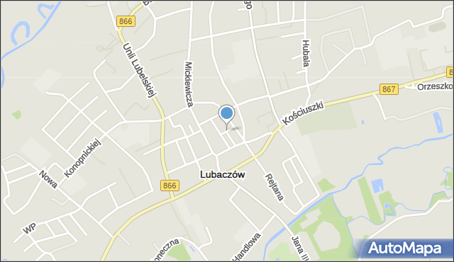 Lubaczów, Targowa, mapa Lubaczów