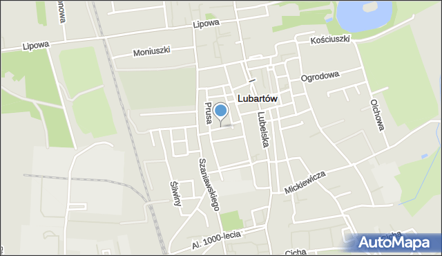 Lubartów, Targowa, mapa Lubartów