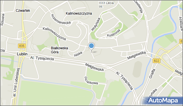 Lublin, Tatarska, mapa Lublina