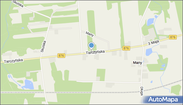 Many, Tarczyńska, mapa Many