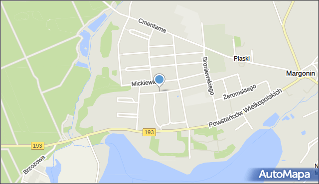 Margonin, Targowa, mapa Margonin