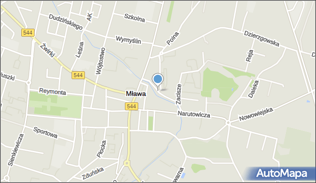 Mława, Targowa, mapa Mława