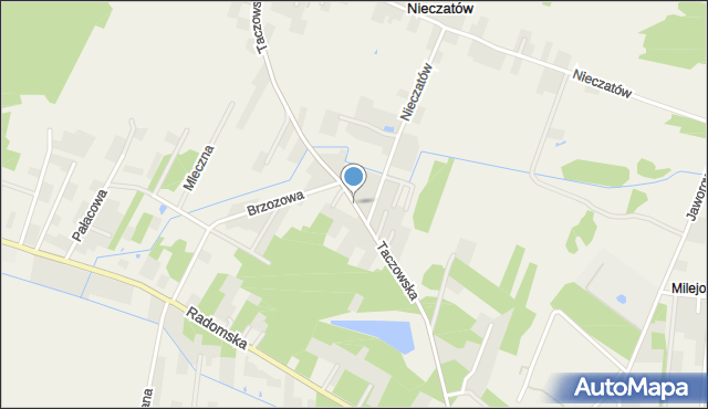 Mleczków, Taczowska, mapa Mleczków