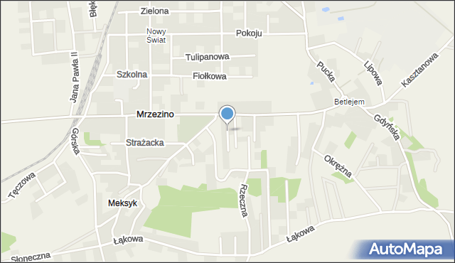 Mrzezino, Tatrzańska, mapa Mrzezino