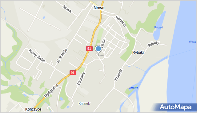 Nowe powiat świecki, Targowisko, mapa Nowe powiat świecki