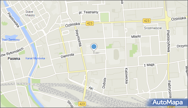 Opole, Targowa, mapa Opola