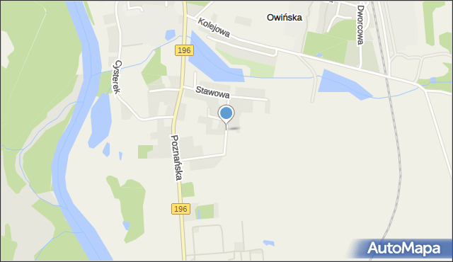 Owińska, Tatarakowa, mapa Owińska