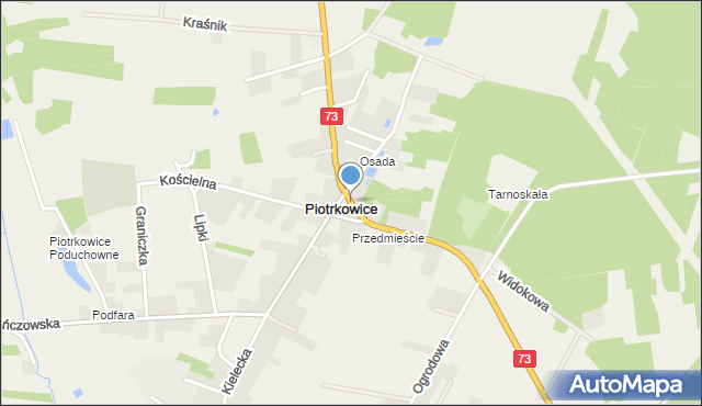 Piotrkowice gmina Chmielnik, Tarnowskich, mapa Piotrkowice gmina Chmielnik