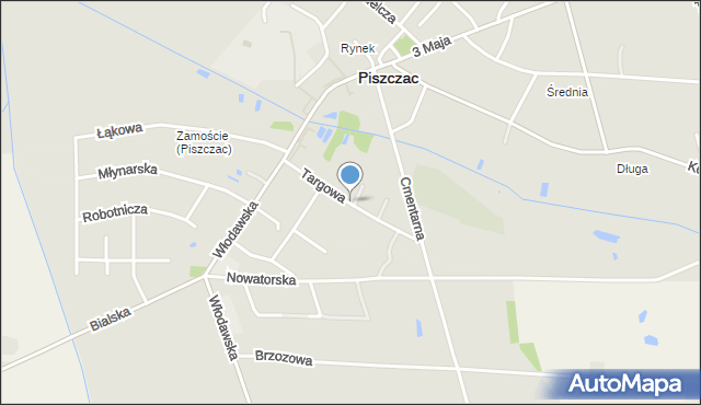 Piszczac, Targowa, mapa Piszczac