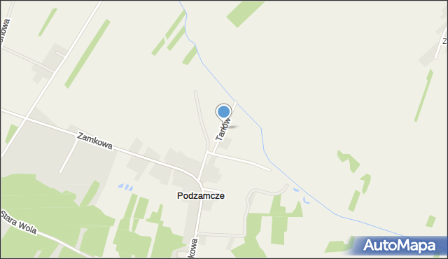 Podzamcze gmina Piekoszów, Tarłów, mapa Podzamcze gmina Piekoszów