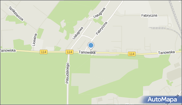 Police, Tanowska, mapa Police