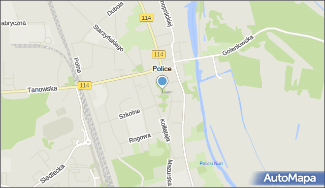 Police, Targowa, mapa Police