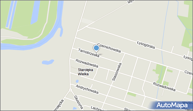 Poznań, Tarnobrzeska, mapa Poznania