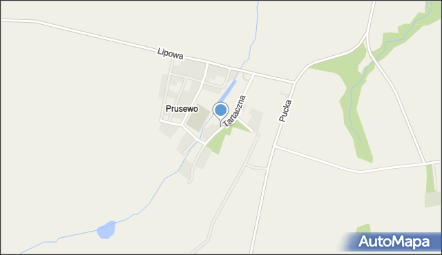 Prusewo, Tartaczna, mapa Prusewo