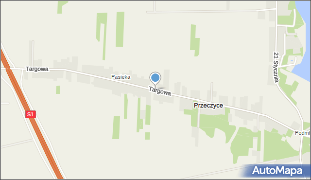 Przeczyce, Targowa, mapa Przeczyce