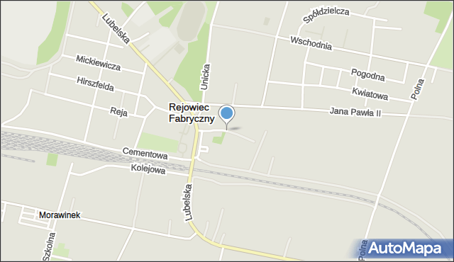 Rejowiec Fabryczny, Targowa, mapa Rejowiec Fabryczny