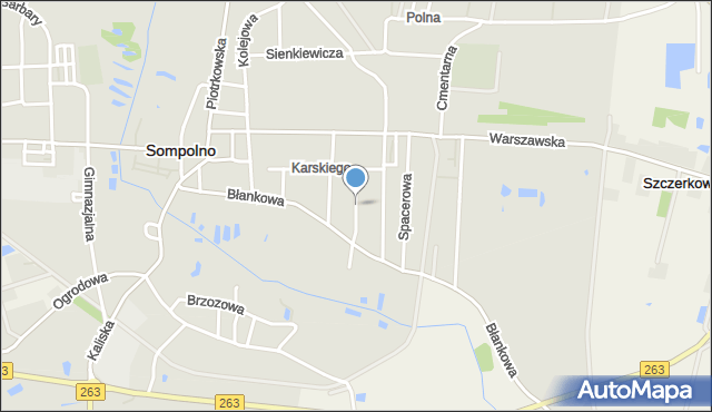 Sompolno, Targowa, mapa Sompolno