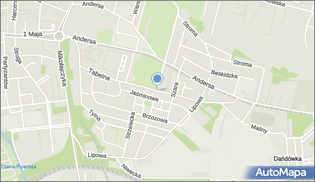 Sosnowiec, Tabelna, mapa Sosnowca